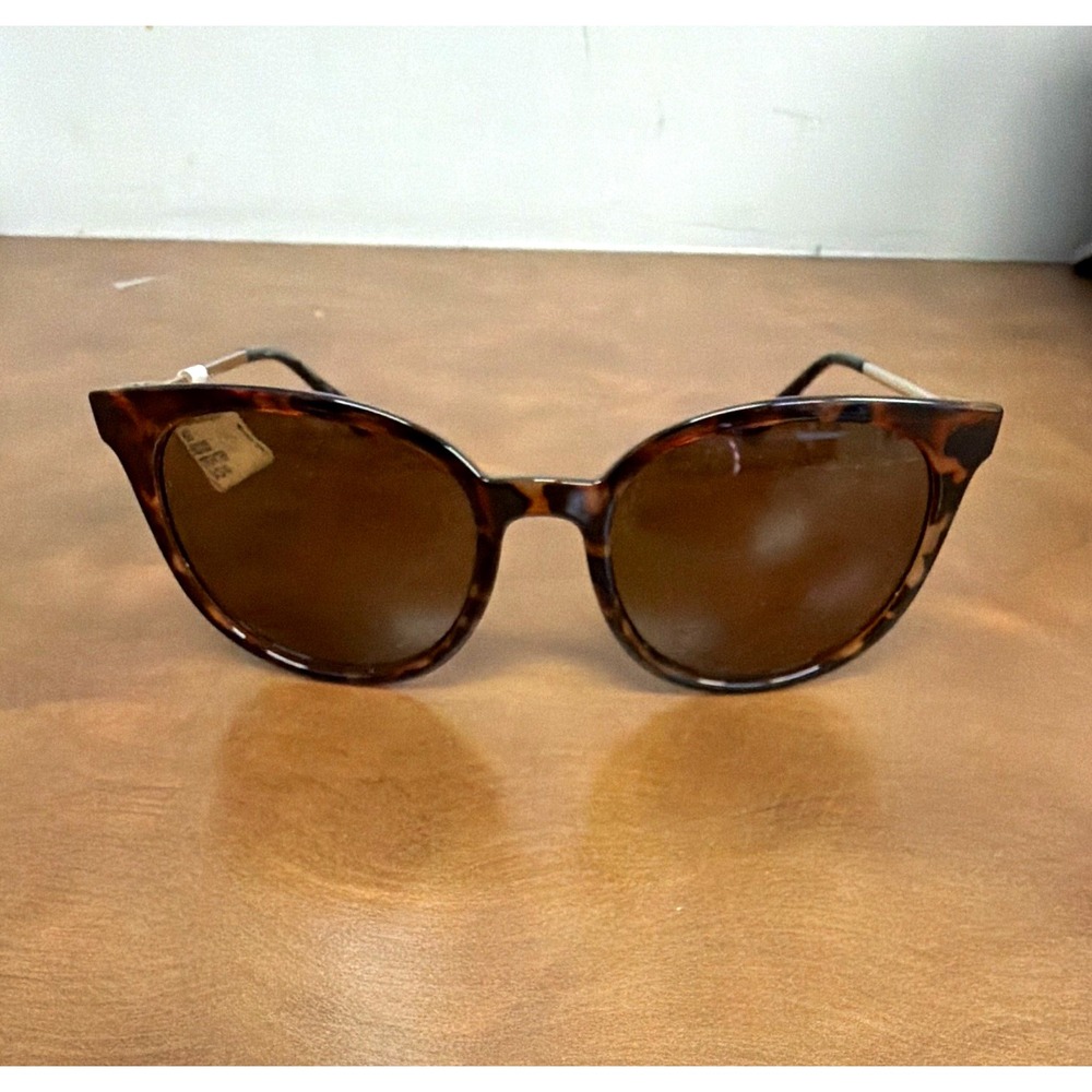 Hard Candy HS15 Womens Cat Eye Tortoise Acetate Brown Tinted UV400 54-20-143
